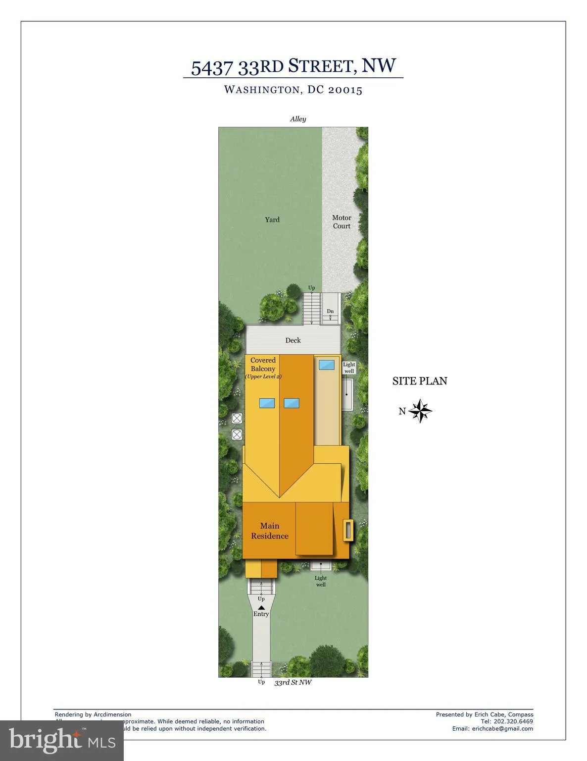 Site plan showing property layout and building footprint
