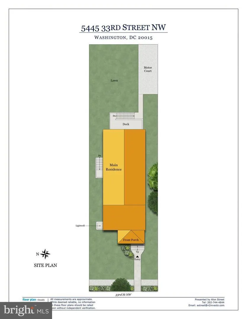 Site plan showing property layout and building footprint