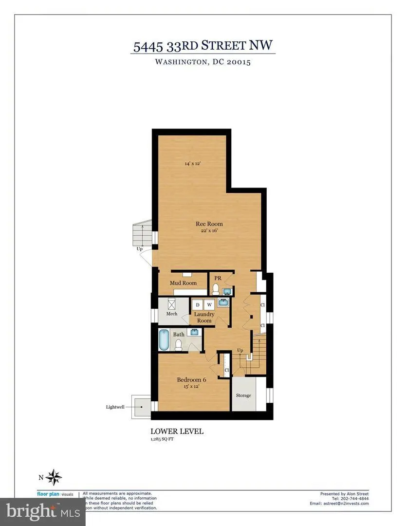 Lower level floor plan with rec room and laundry room