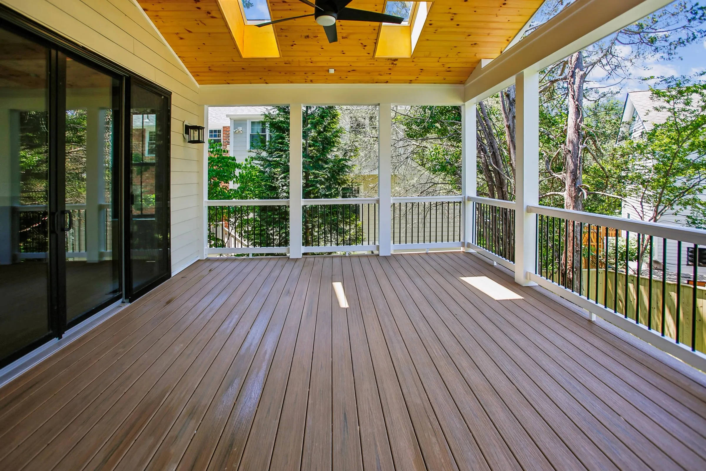 Covered deck at 6003 Melvern Dr