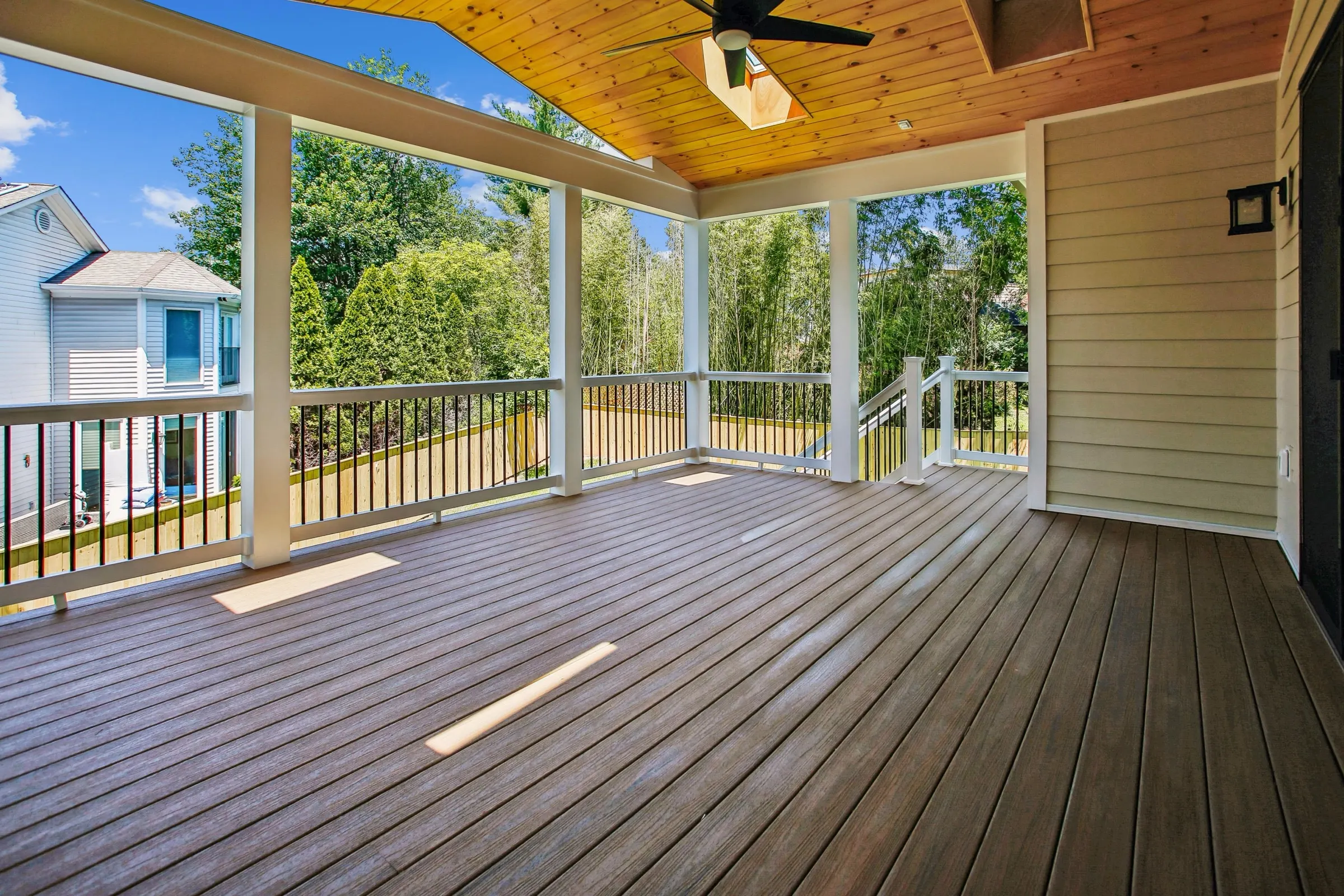 Covered deck at 6003 Melvern Dr